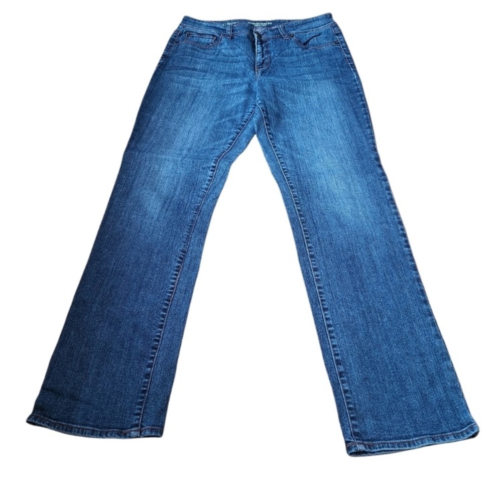 Denver Hayes Hanna High Rise curve-tech straight blue  denim jeans